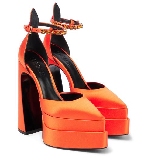 orange versace heels|Versace heels for women.